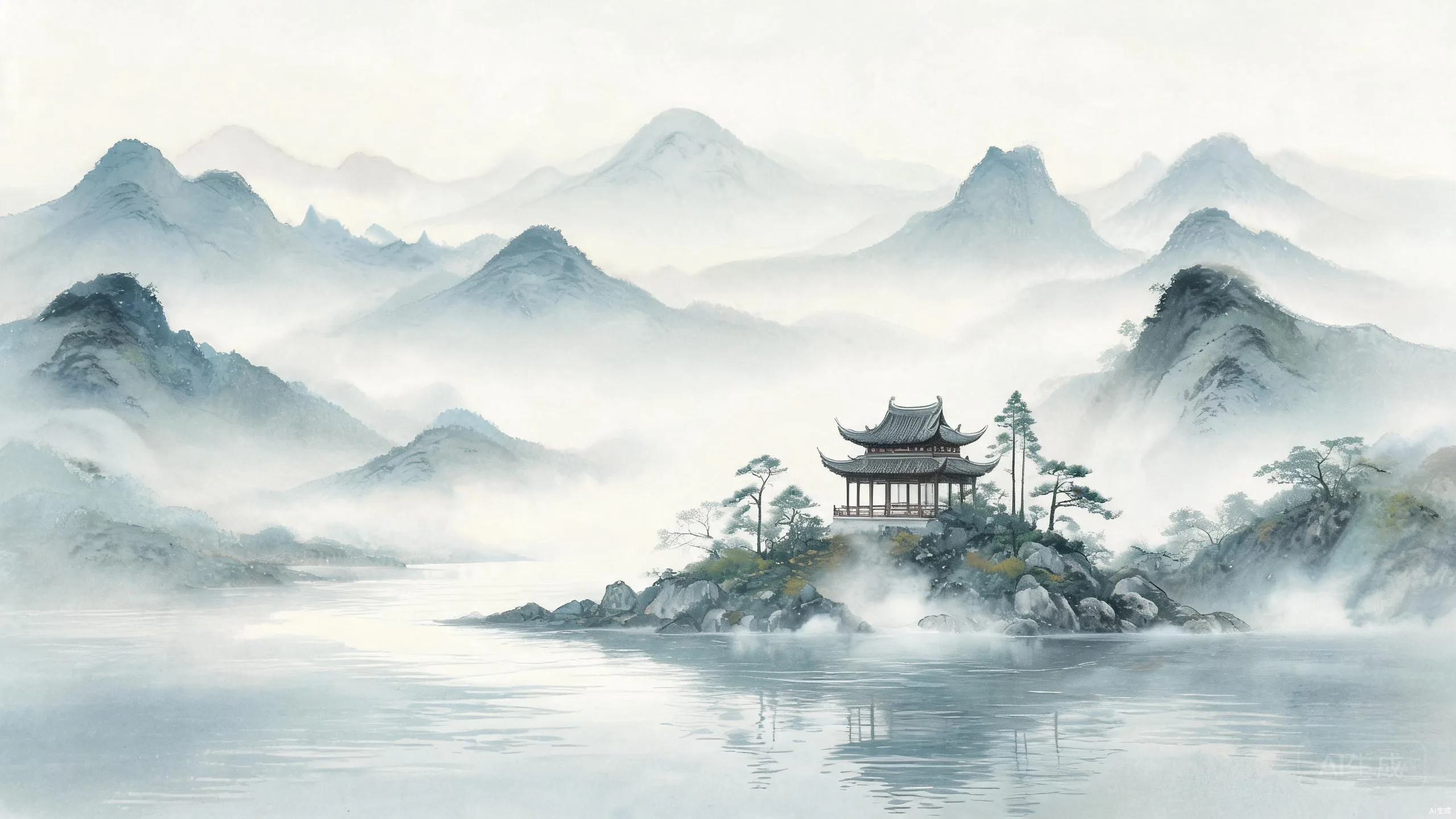 Mountains Embracing and Water Surrounding Feng Shui Layout